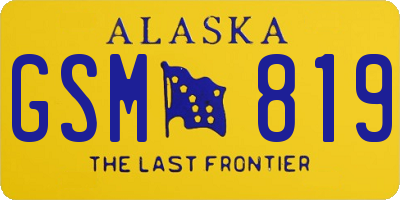 AK license plate GSM819