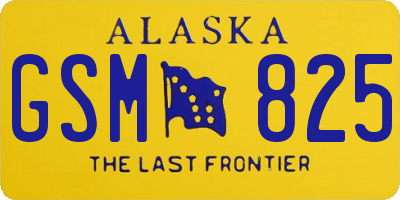 AK license plate GSM825