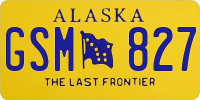 AK license plate GSM827