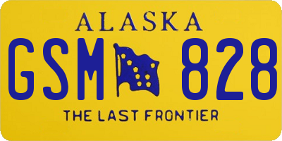 AK license plate GSM828