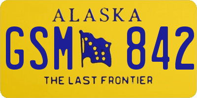 AK license plate GSM842