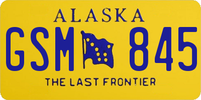 AK license plate GSM845