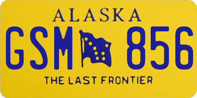 AK license plate GSM856