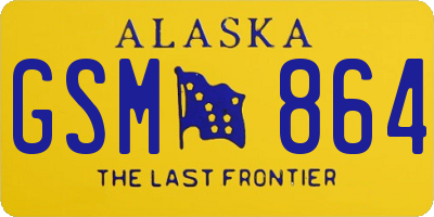 AK license plate GSM864