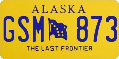 AK license plate GSM873