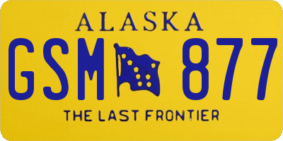 AK license plate GSM877