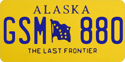 AK license plate GSM880