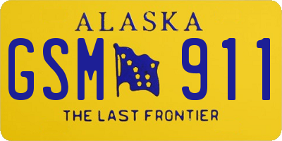 AK license plate GSM911
