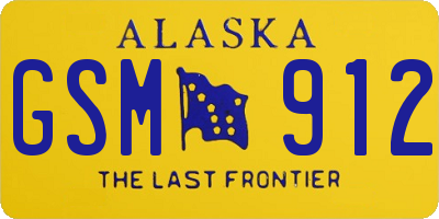 AK license plate GSM912