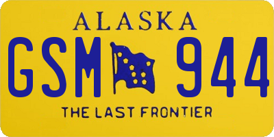 AK license plate GSM944