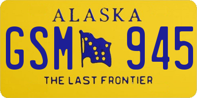 AK license plate GSM945