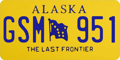 AK license plate GSM951