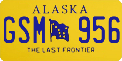 AK license plate GSM956
