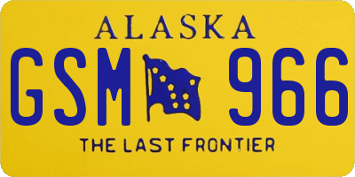 AK license plate GSM966