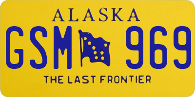 AK license plate GSM969