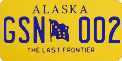 AK license plate GSN002