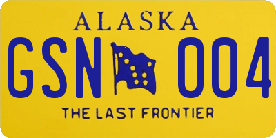 AK license plate GSN004