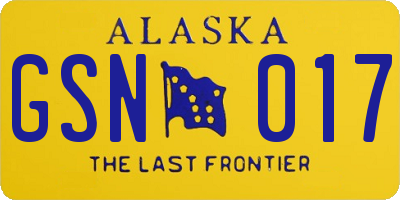 AK license plate GSN017