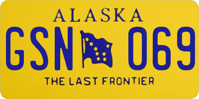 AK license plate GSN069