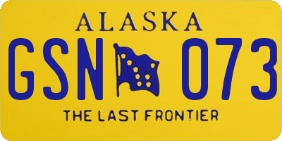 AK license plate GSN073