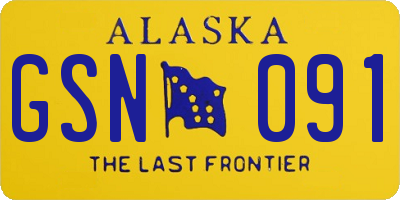 AK license plate GSN091