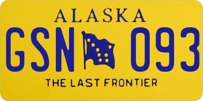 AK license plate GSN093