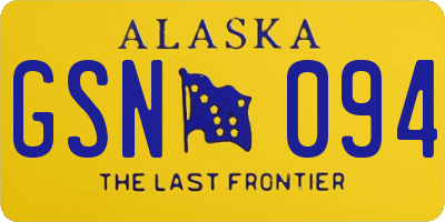 AK license plate GSN094