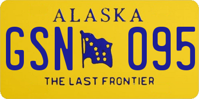 AK license plate GSN095