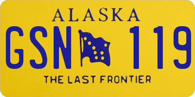 AK license plate GSN119