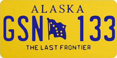 AK license plate GSN133