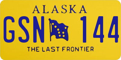 AK license plate GSN144