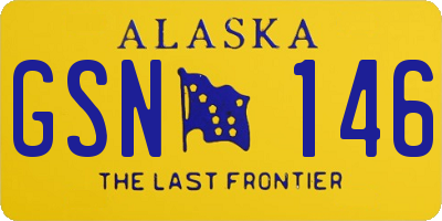 AK license plate GSN146