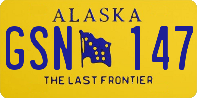 AK license plate GSN147