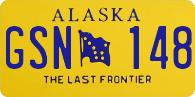 AK license plate GSN148