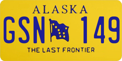 AK license plate GSN149