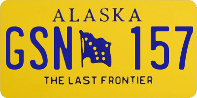 AK license plate GSN157