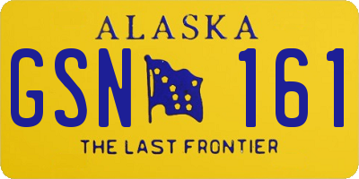 AK license plate GSN161