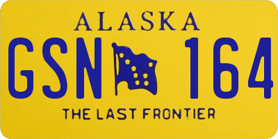 AK license plate GSN164