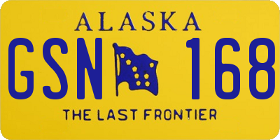 AK license plate GSN168