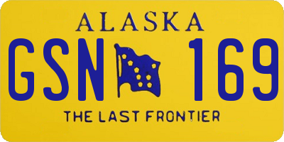 AK license plate GSN169