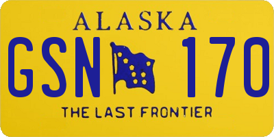 AK license plate GSN170