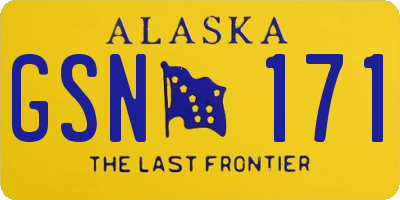 AK license plate GSN171