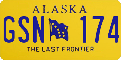 AK license plate GSN174