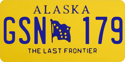 AK license plate GSN179