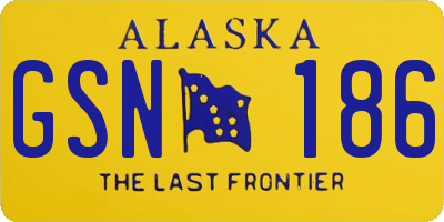 AK license plate GSN186