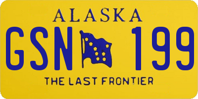 AK license plate GSN199