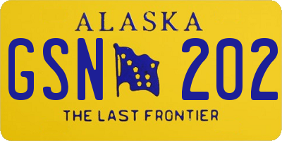 AK license plate GSN202