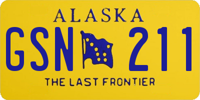 AK license plate GSN211