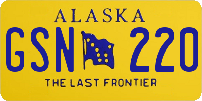 AK license plate GSN220