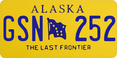 AK license plate GSN252